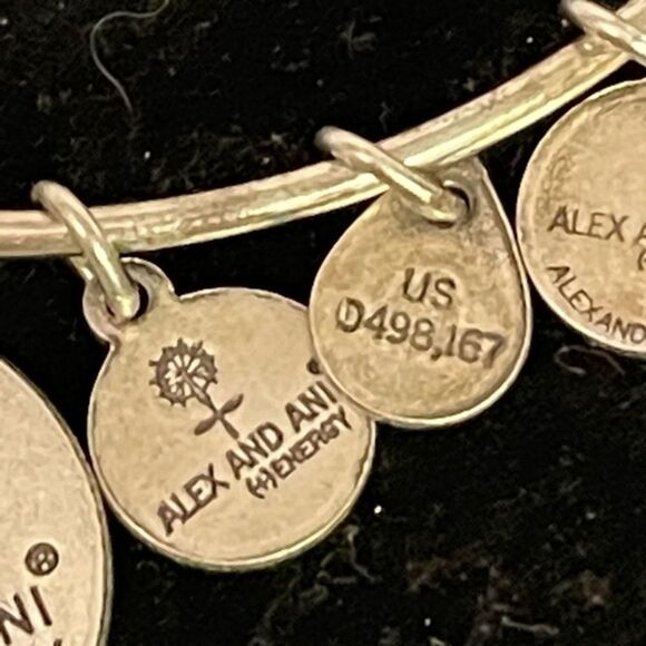 2014 Alex & Ani “Path of Life” pull chain silver tone charm bracelet - Picture 9 of 10
